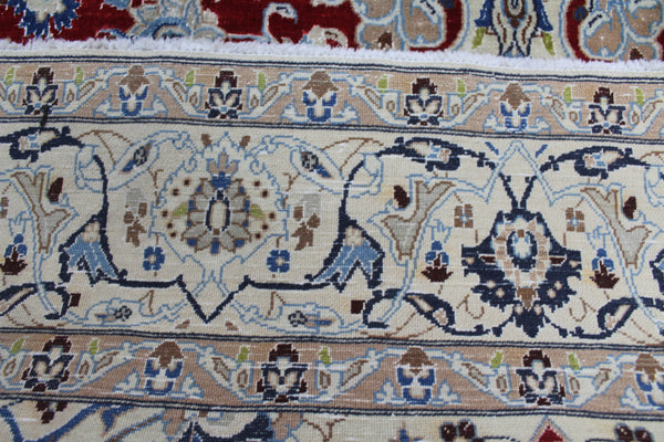 Fine Persian Nain silk & wool rug 255 x 160 cm