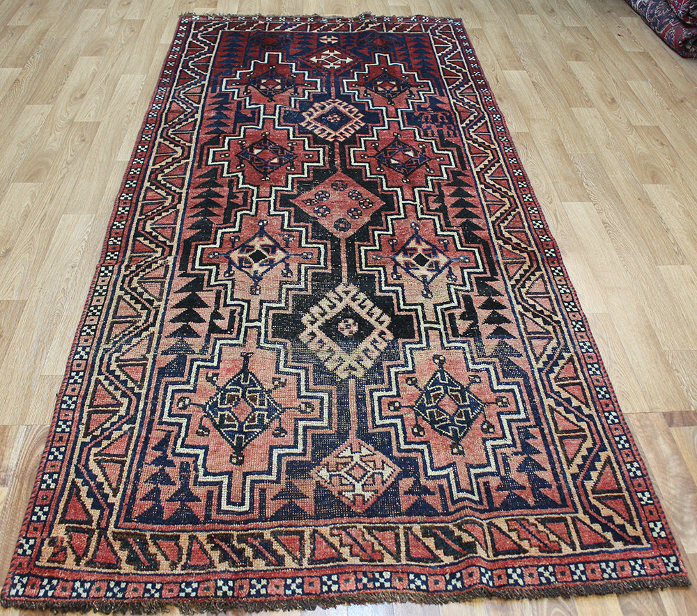 Antique Persian Shiraz Wool Rug 294 x 130 cm