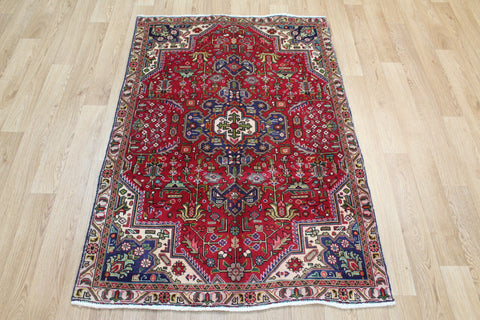 Old Handmade Persian Tabriz Rug 145 x 98 cm