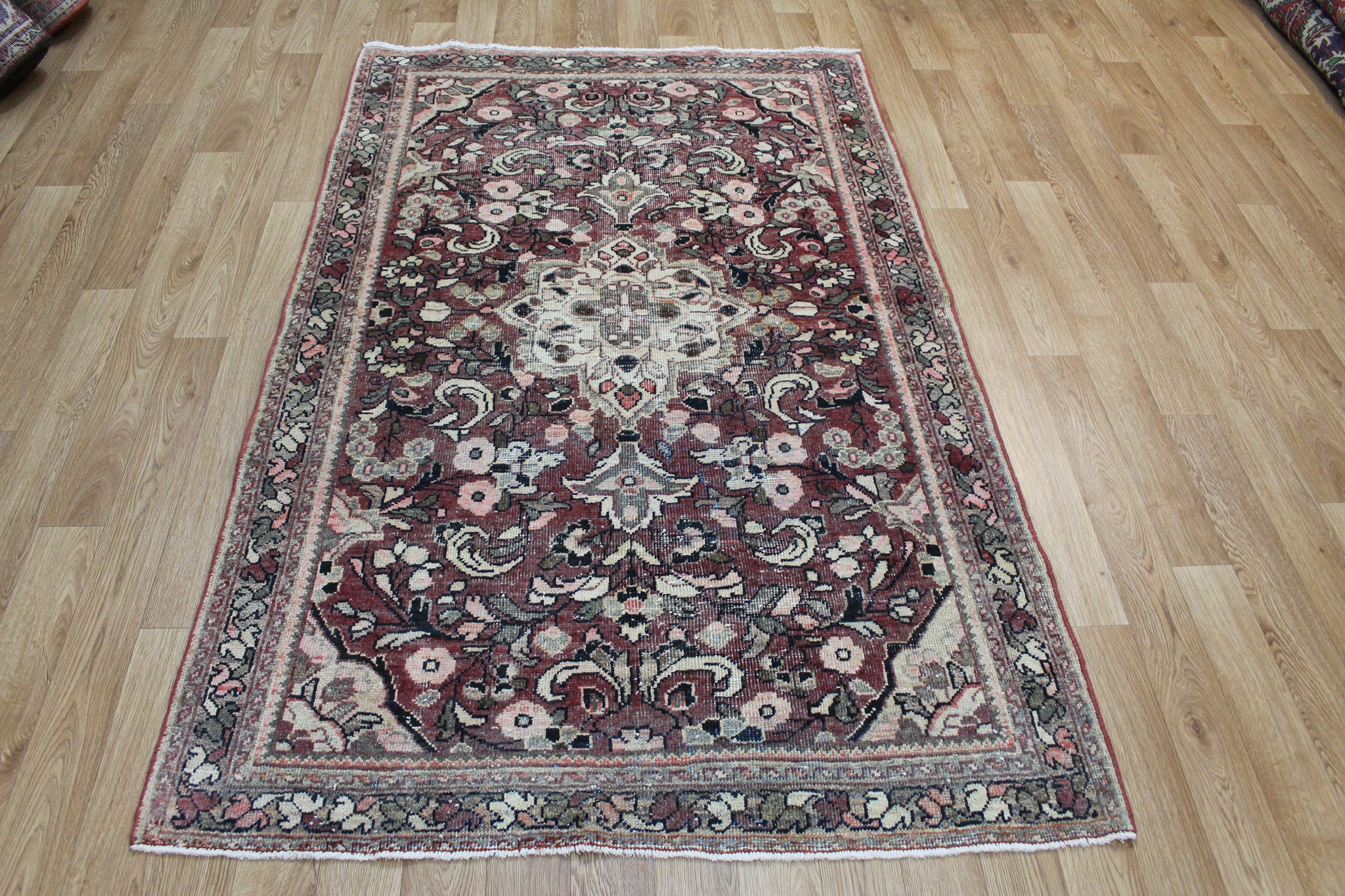 Antique Persian Mahal Rug Circa 1930