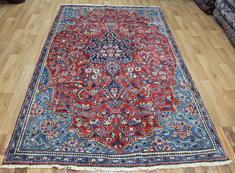 Old Handmade Persian Mahal Rug 262 x 155 cm