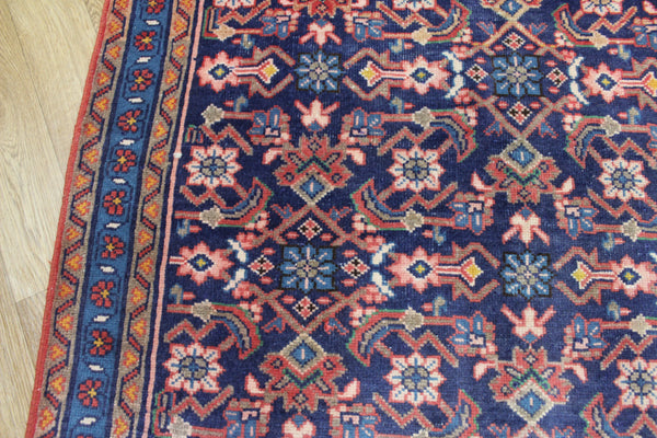 Vintage  Persian Mahal runner of very good long size with Herati design 415 x 107 cm