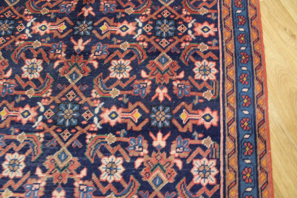 Vintage  Persian Mahal runner of very good long size with Herati design 415 x 107 cm