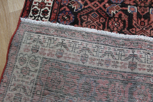 Vintage Persian Mahal runner of very good long size with traditional Herati design 400 x 110 cm