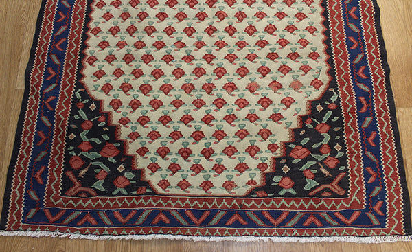 Old Handmade Persian Senneh Kilim 145 x 110 cm
