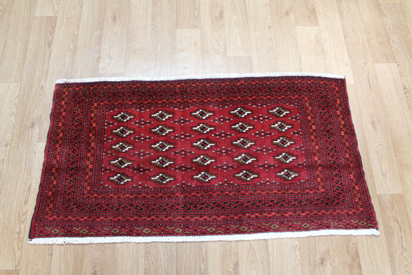 Fine Handmade Persian Turkmen Tribal Rug 115 x 60 cm