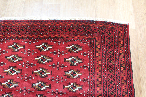 Fine Handmade Persian Turkmen Tribal Rug 115 x 60 cm