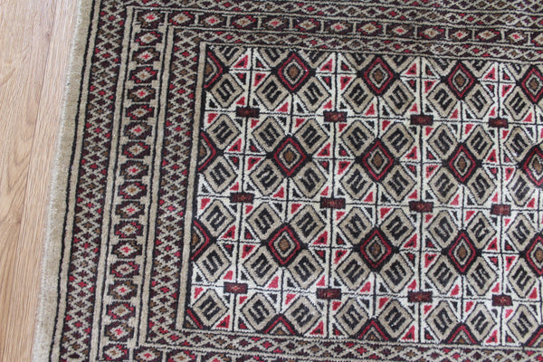 Fine Handmade Persian Turkmen Tribal Rug 105 x 50 cm