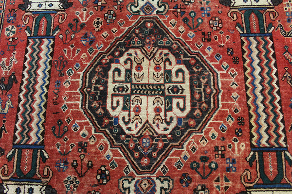Old Handmade Persian Qashqai Rug 250 x 160 cm