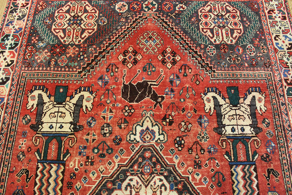 Old Handmade Persian Qashqai Rug 250 x 160 cm