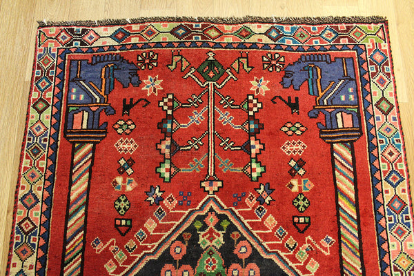 Old Handmade Persian Shiraz Rug 155 x 100 cm
