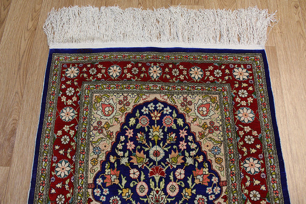 Turkish Hereke Silk Rug 90 x 62 cm
