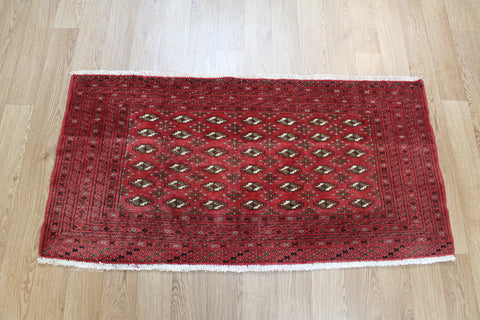 Fine Handmade Persian Turkmen Tribal Rug 125 x 62 cm