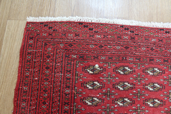Fine Handmade Persian Turkmen Tribal Rug 125 x 62 cm