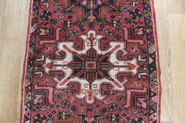 Vintage Persian Karaja runner of traditional design 100 x 55 cm