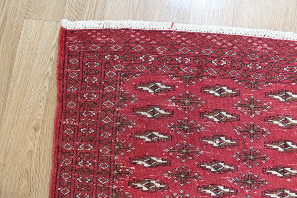 Fine Handmade Persian Turkmen Tribal Rug 120 x 56 cm