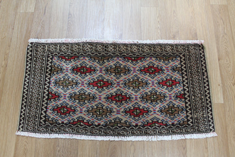 Fine Handmade Persian Turkmen Tribal Rug 95 x 46 cm