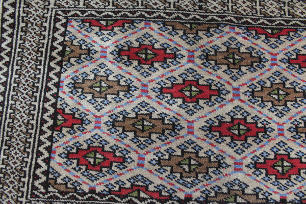 Fine Handmade Persian Turkmen Tribal Rug 95 x 46 cm