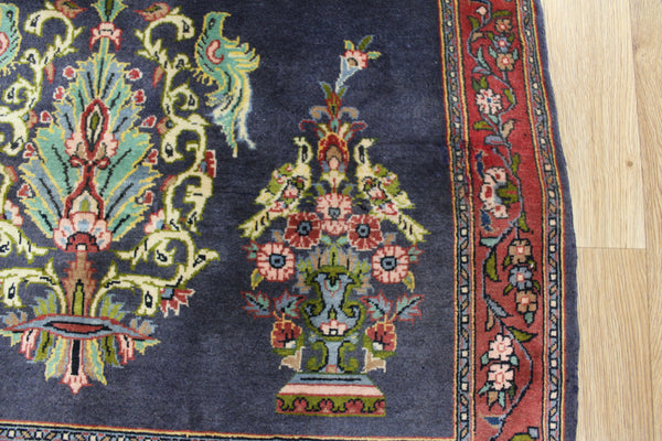 Fine Persian Kashan Rug, Vase & Birds design 100 x 70 cm