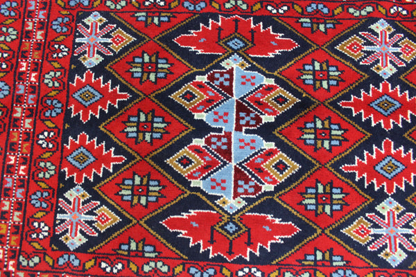 Fine Handmade Persian Turkmen Tribal Rug 140 x 62 cm