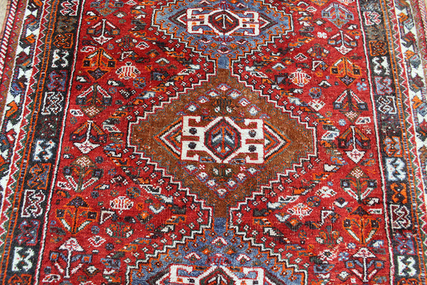 Old Handmade Persian Kashqai Rug 170 x 115 cm