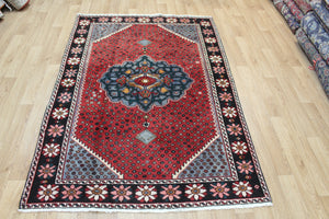 Old Handmade Persian Hamedan Rug 200 x 130 cm