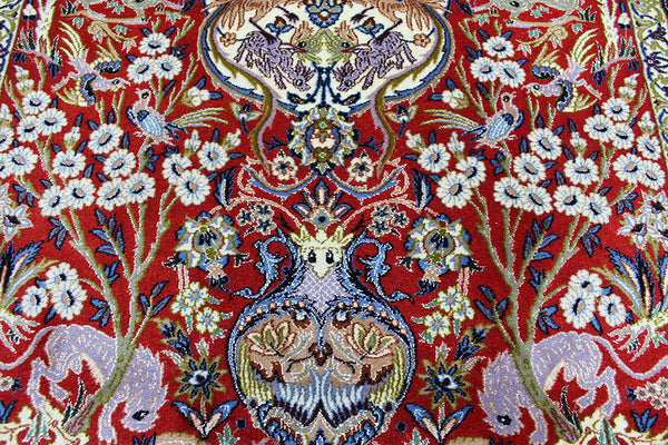 Fine Persian Isfahan Rug Tree of Life design 170 x 112 cm
