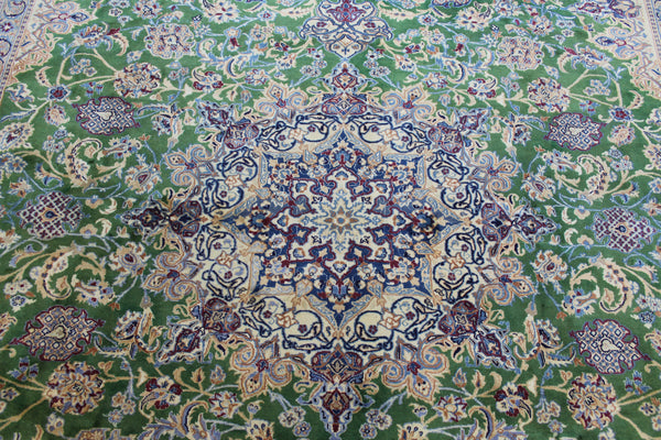 FINE PERSIAN NAIN CARPET SILK AND WOOL  400 x 290 CM