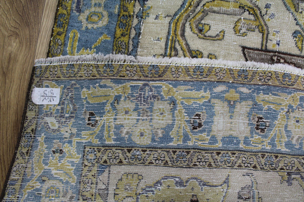ANTIQUE PERSIAN QUM RUG WITH PLEASING FLORAL DESIGN 130 X 92 XM