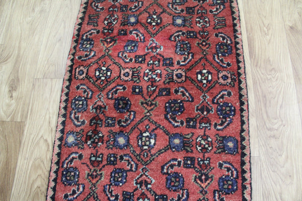 OLD NORTH WEST PERSIAN RUNNER WITH HERATI DESIGN 222 x 50 CM