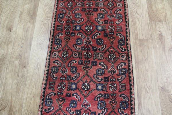 OLD NORTH WEST PERSIAN RUNNER WITH HERATI DESIGN 222 x 50 CM