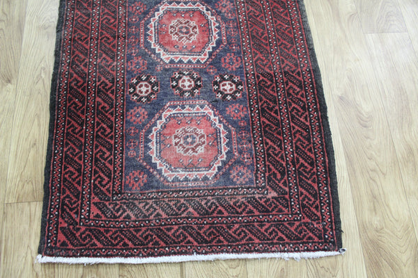 OLD HANDMADE PERSIAN BALUCH RUNNER 330 X 65 CM