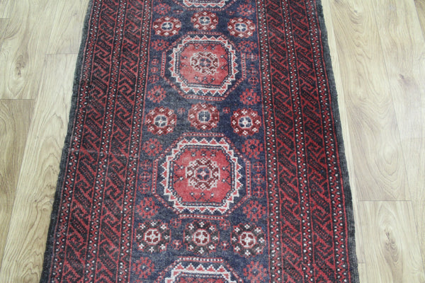 OLD HANDMADE PERSIAN BALUCH RUNNER 330 X 65 CM