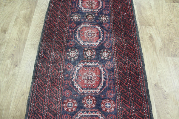 OLD HANDMADE PERSIAN BALUCH RUNNER 330 X 65 CM