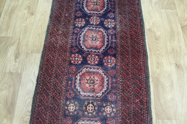 OLD HANDMADE PERSIAN BALUCH RUNNER 330 X 65 CM