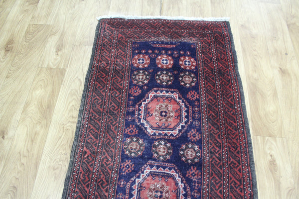 OLD HANDMADE PERSIAN BALUCH RUNNER 330 X 65 CM