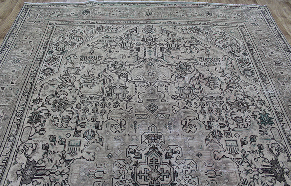 Vintage Persian Tabriz Overdyed Carpet 355 x 250 cm