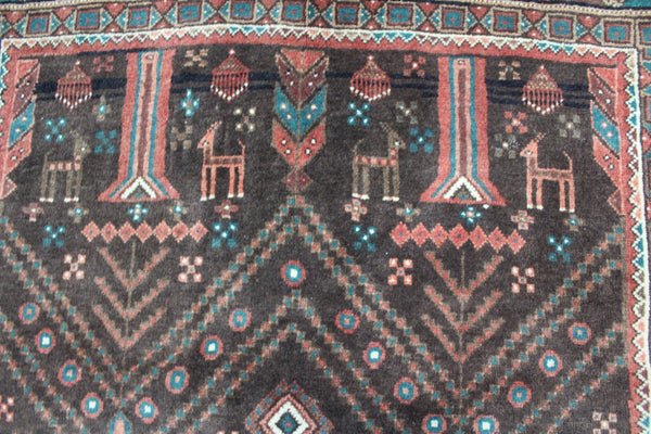 OLD PERSIAN BALUCH RUNNER IN GREAT CONDITION 271 X 125 CM