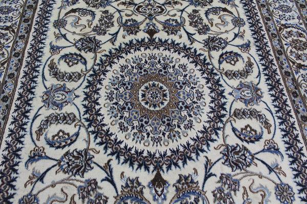 PERSIAN NAIN RUG WOOL AND SILK, GREAT DESIGN AND SUPERB COLOURS 300 X 191 CM
