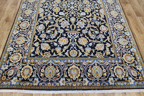 Fine Persian Blue Kashan rug 218 x 134 cm