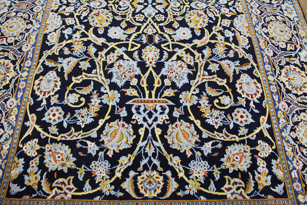 Fine Persian Blue Kashan rug 218 x 134 cm