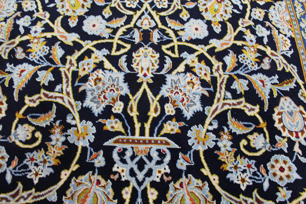 Fine Persian Blue Kashan rug 218 x 134 cm