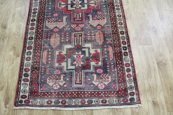 OLD HANDMAE PERSIAN KARAJA RUNNER, VERY HARD WEARING, 275 x 85 CM