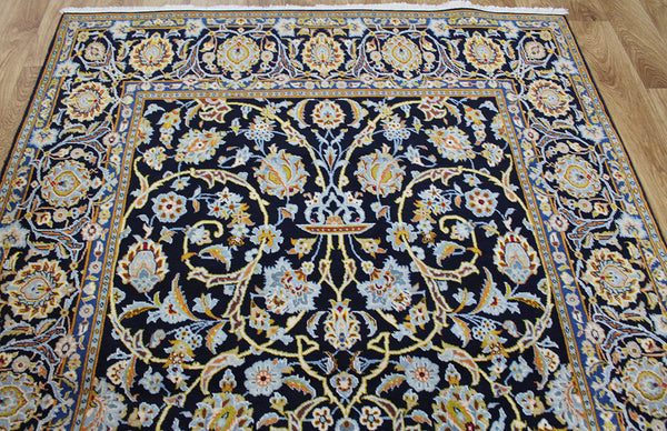 Fine Persian Blue Kashan rug 218 x 134 cm