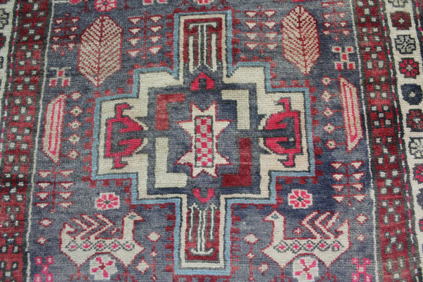 OLD HANDMAE PERSIAN KARAJA RUNNER, VERY HARD WEARING, 275 x 85 CM