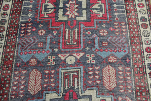 OLD HANDMAE PERSIAN KARAJA RUNNER, VERY HARD WEARING, 275 x 85 CM