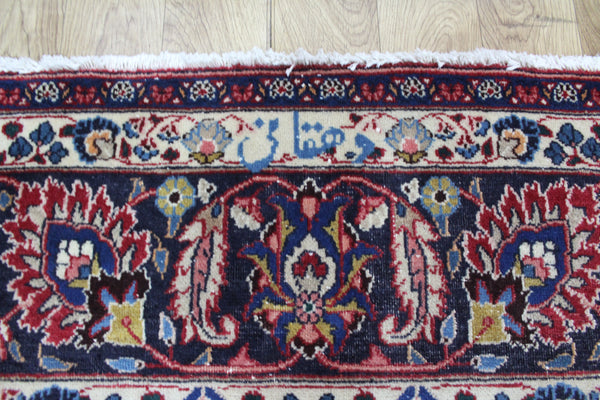 ANTIQUE PERSIAN MASHAD CARPET, ELEGANT TRADITIONAL DESIGN, SIGNED BY THE MAKER CIRCA 1920