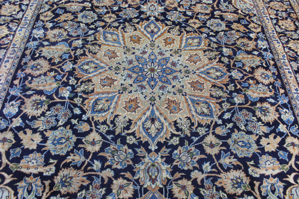 Vintage Persian Kashan carpet of classic medallion design and outstanding colour 384 x 255 cm