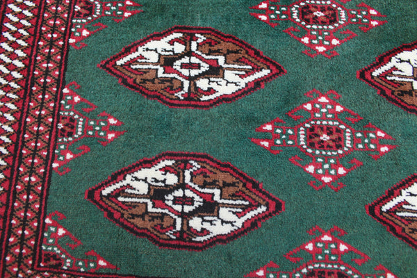 Old Handmade Persian Turkmen Rug 145 x 100 cm