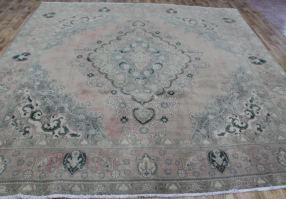 Overdyed Persian Tabriz carpet 310 x 295 cm